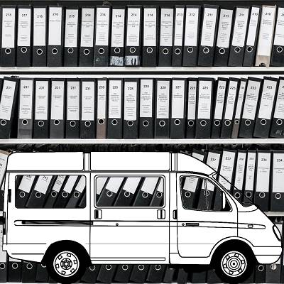 three piles of file binder with documents