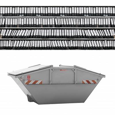 7 cbm Container – komfortable Aktenvernichtung